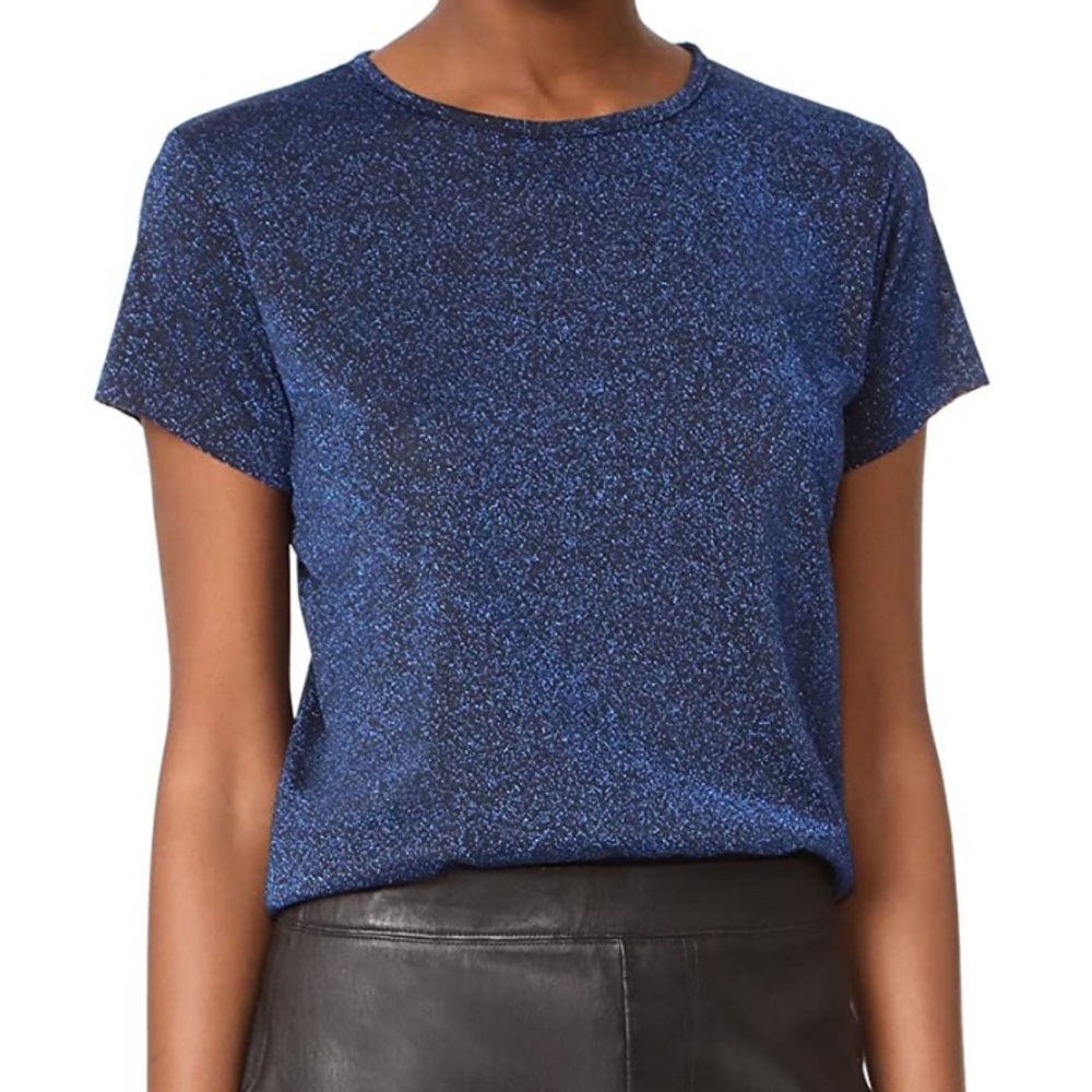 Blue glitter top